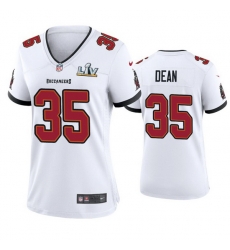 Women Jamel Dean Buccaneers White Super Bowl Lv Game Jersey Women Jamel Dean Buccaneers White Super Bowl Lv Game Jersey