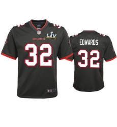 Youth Mike Edwards Buccaneers Pewter Super Bowl Lv Game Jersey