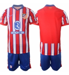 Men Atltico de Madrid Custom 2024 25 Red White Home Soccer Jersey Suit