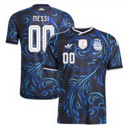 Youth 00 Custom Argentina National Team adidas 2026 Away Replica Jersey Black 1