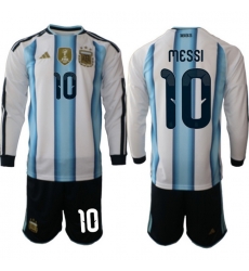 Argentina 2026 FIFA World Cup Soccer Jersey White LONG #10 MESSI