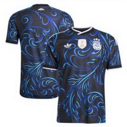 Men 0 Blank Argentina National Team adidas 2026 Away Replica Jersey Black 1