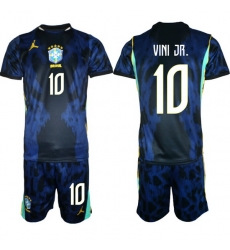 Youth Brazil 2026 FIFA World Cup Blue Away Soccer Jersey VINI JR. #10