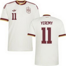 Youth 11 Spain Yeremy Pino World Cup 2026 Away Replica Jersey   2