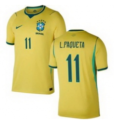 Men 11 Brazil National Team Lucas Paqueta 2026 Home Jersey 1 Men 11 Brazil National Team Lucas Paqueta 2026 Home Jersey 1