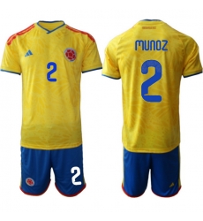 Colombia 2026 FIFA World Cup Soccer Jersey Yellow #2 MUNOZ