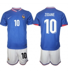 Men France 10 Zidane Blue 2024 25 Home Soccer Jersey Suit Men France 10 Zidane Blue 2024 25 Home Soccer Jersey Suit