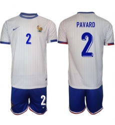 Men France 2 Benjamin Pavard White 2024 25 Away Soccer Jersey Suit Men France 2 Benjamin Pavard White 2024 25 Away Soccer Jersey Suit