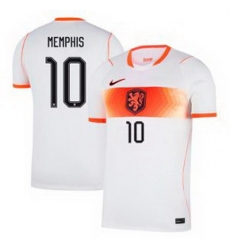 Men 10 Netherlands National Memphis Depay 2026 Away Stadium  2