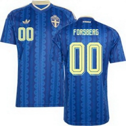 Men 00 Sweden Custom World Cup Replica Jersey  2