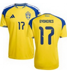 Men 17 Sweden Viktor Gyokeres World Cup Replica Jersey 1 Men 17 Sweden Viktor Gyokeres World Cup Replica Jersey 1