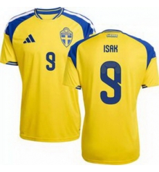 Men 9 Sweden Alexander Isak World Cup Replica Jersey 1 Men 9 Sweden Alexander Isak World Cup Replica Jersey 1