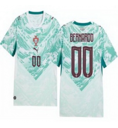 Men 00 Portugal Replica Custom Long Sleeve Away Jersey   1