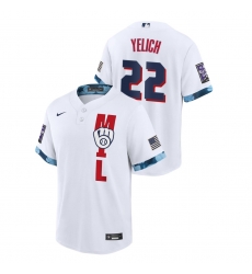 Men Brewers Christian Yelich 2021 mlb all-star game white jersey Men Brewers Christian Yelich 2021 mlb all-star game white jersey