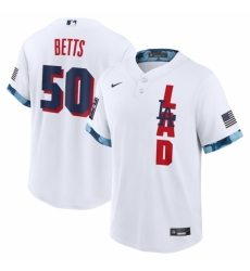 Men's Los Angeles Dodgers #50 Mookie Betts Nike White 2021 MLB All-Star Game Replica Player Jersey Men's Los Angeles Dodgers #50 Mookie Betts Nike White 2021 MLB All-Star Game Replica Player Jersey