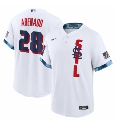 Men's St. Louis Cardinals #28 Nolan Arenado Nike White 2021 MLB All-Star Game Replica Player Jersey Men's St. Louis Cardinals #28 Nolan Arenado Nike White 2021 MLB All-Star Game Replica Player Jersey