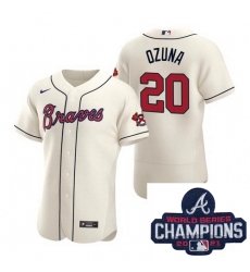 Men Nike Atlanta Braves 20 Marcell Ozuna Ice Cream Alternate Stitched Baseball Stitched MLB 2021 Champions Patch Jersey Men Nike Atlanta Braves 20 Marcell Ozuna Ice Cream Alternate Stitched Baseball Stitched MLB 2021 Champions Patch Jersey