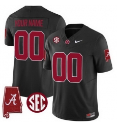 Men Women Youth Alabama Crimson Tide Active Player Custom Black F U S E  Alabama Map Stitched Football Jersey