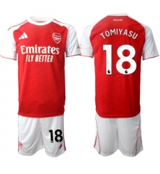 Men Arsenal 2026 Soccer Jerseys Red White #18 TOMIYASU
