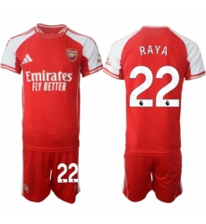 Men Arsenal FC 22 David Raya Red 2025 Home Soccer Jersey Suit Men Arsenal FC 22 David Raya Red 2025 Home Soccer Jersey Suit