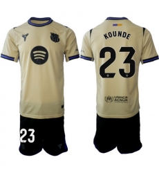 Men FC Barcelona 2026 Soccer Jerseys Beige #23 KOUNDE