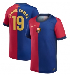 Men Women Youth Lamine Yamal Barcelona #19 Nike Soccer Jersey