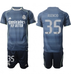 Men Real Madrid 2026 Soccer Jerseys DarkBlue #35 ASENCIO