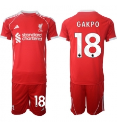 Men Liverpool 2026 Soccer Jerseys Red #18 GAKPO