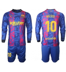 Men Barcelona Long Sleeve Soccer Jerseys 513