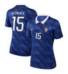 Women 15Ibrahima Konate France Jersey 3 Women 15Ibrahima Konate France Jersey 3