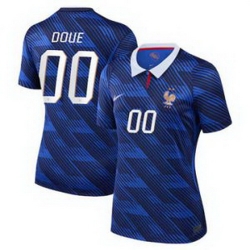 Women Women 00 Custom France Jersey   3