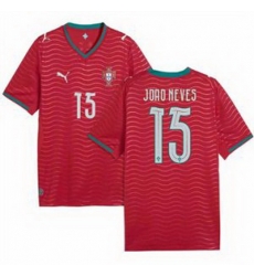 Women 15 Portugal Joao Neves Home Replica Jersey 1 Women 15 Portugal Joao Neves Home Replica Jersey 1