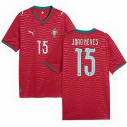Women 15 Portugal Joao Neves Home Replica Jersey   1