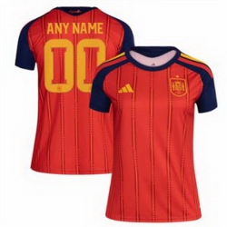Women 00 Spain Custom World Cup 2026 Away Replica Jersey   4