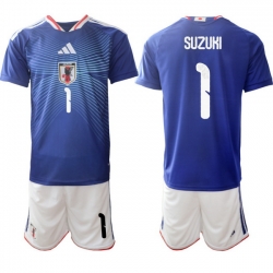 Japan 2026 FIFA World Cup Soccer Jersey Blue #1 SUZUKI
