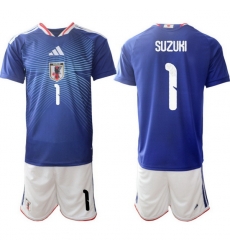 Men Japan 2026 Soccer Jerseys Blue #1 Junnosuke Suzuki