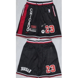 Men Chicago Bulls 23 Michael Jordan Black 2025 Shorts  