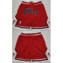 Men Chicago Bulls Red Shorts  Run Small