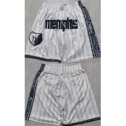 Men Memphis Grizzlies White 2026 Shorts 001