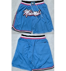 Men Miami Heat Blue Shorts