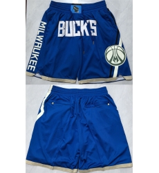 Men Milwaukee Bucks Royal Shorts  