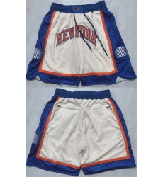 Men New Yok Knicks Cream2026 Shorts 