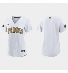 Women San Diego Padres Blank 2022 All Star White Stitched Baseball Jersey Women San Diego Padres Blank 2022 All Star White Stitched Baseball Jersey