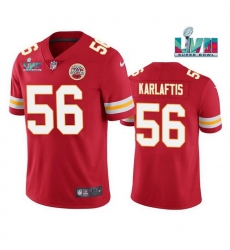 Men Women Youth Toddler Kansas City Chiefs 56 George Karlaftis Red Super Bowl LVII Patch Vapor Untouchable Limited Stitched Jersey Men Women Youth Toddler Kansas City Chiefs 56 George Karlaftis Red Super Bowl LVII Patch Vapor Untouchable Limited Stitched Jersey