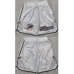 Men Maimi Dolphins White Shorts  