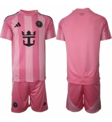 Men Inter Miami CF Blank 25 26 Pink Home Soccer Jersey Suit