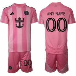 Men Inter Miami CF Custom 25 26 Pink Home Soccer Jersey Suit_170