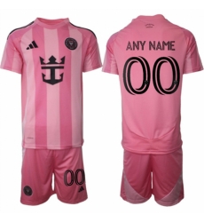 Men Inter Miami CF Custom 25 26 Pink Home Soccer Jersey Suit