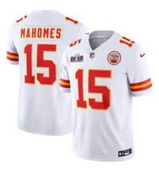 Youth Kansas City Chiefs 15 Patrick Mahomes White 2023 F U S E Vapor Untouchable Limited Stitched 2024 Super Bowl LVIII Jersey Youth Kansas City Chiefs 15 Patrick Mahomes White 2023 F U S E Vapor Untouchable Limited Stitched 2024 Super Bowl LVIII Jersey