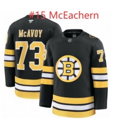 Men Boston Bruins McEachern #15 Black 2025 Home Stitched Hockey Jersey